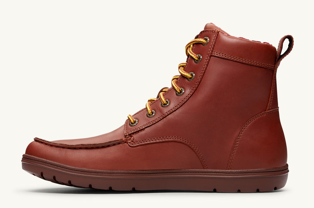 Lems Leder Stiefel Boulder Damen Tiefesrot | TNS324EK